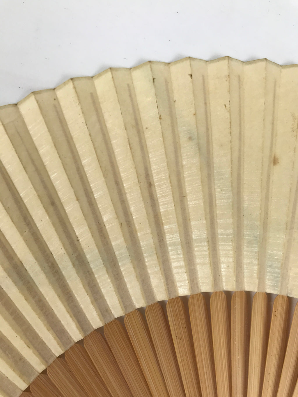Japanese Paper Folding Fan Sensu Vtg Bamboo Frame Abstract Dragonfly Plant 4D902