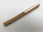 Japanese Paper Folding Fan Sensu Vtg Bamboo Frame Beige Calligraphy Kanji 5D40