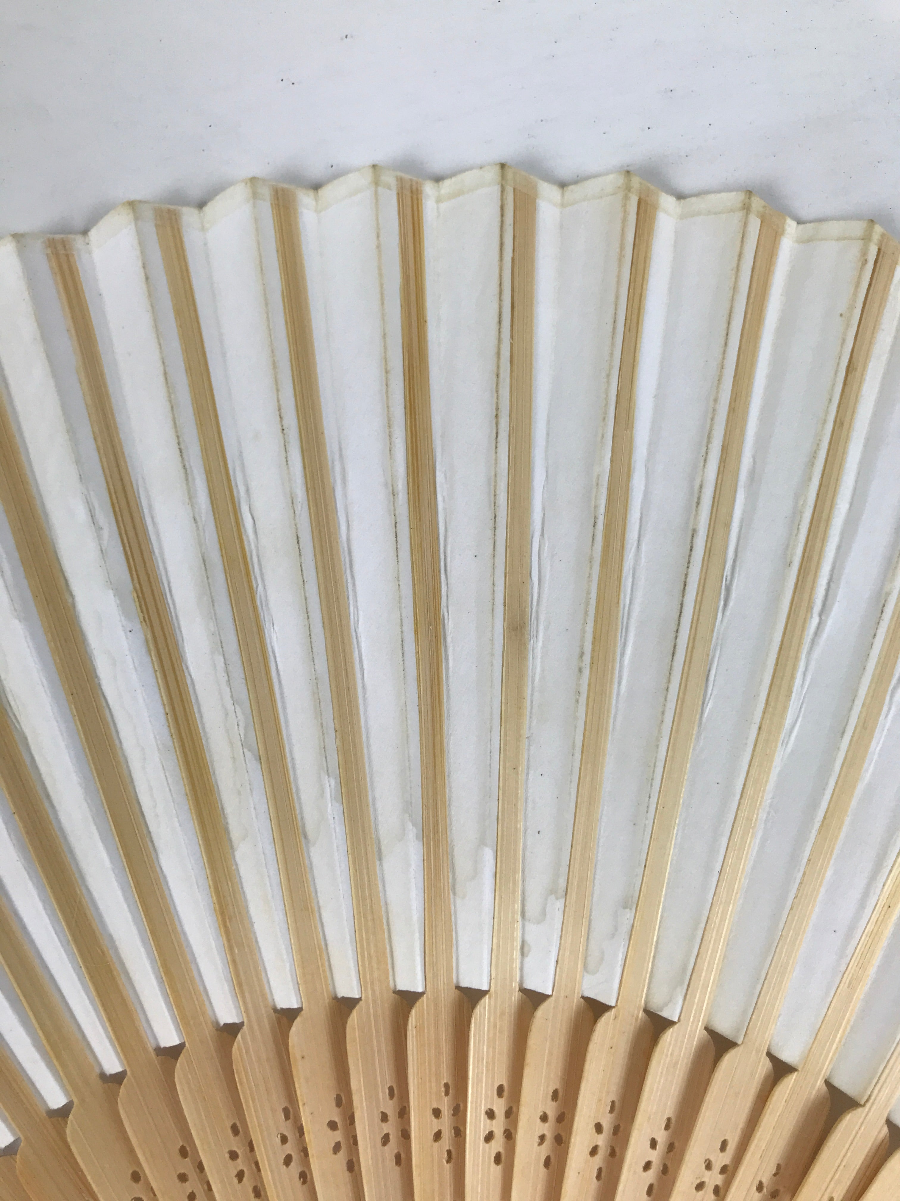 Japanese Paper Folding Fan Sensu Vtg Bamboo Frame Bicycle Racing Black 4D934