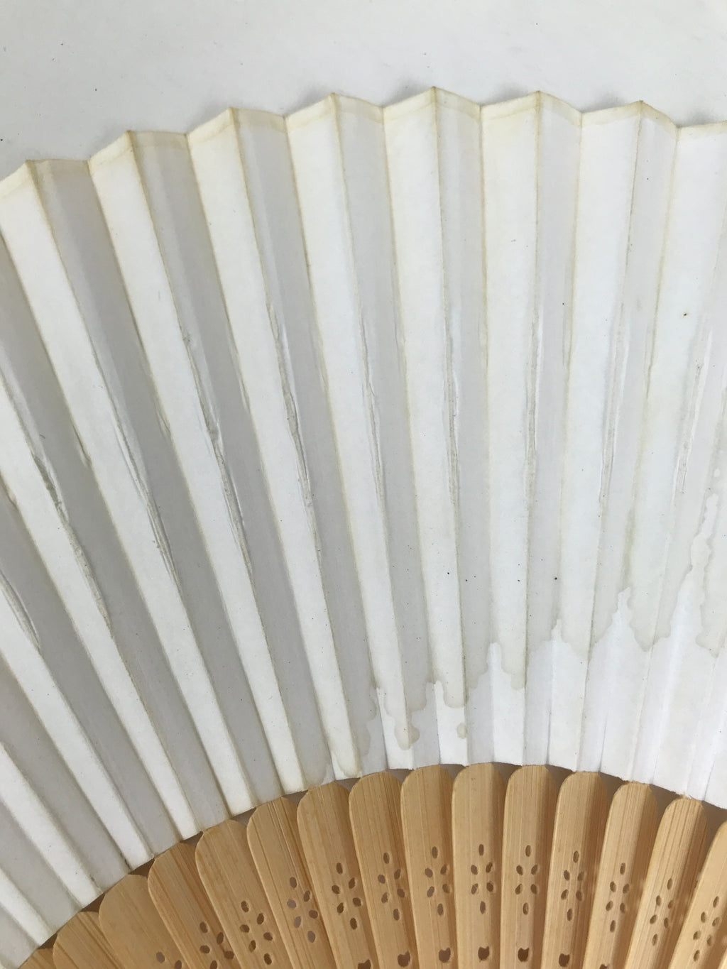 Japanese Paper Folding Fan Sensu Vtg Bamboo Frame Bicycle Racing Black 4D934