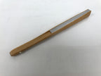 Japanese Paper Folding Fan Sensu Vtg Bamboo Frame Blank Red Silver Simple 4D956