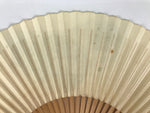 Japanese Paper Folding Fan Sensu Vtg Bamboo Frame Blue Fish Fugu Bubbles 4D973