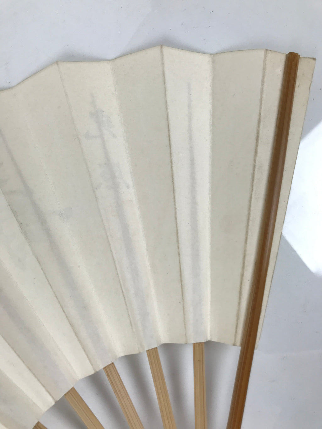 Japanese Paper Folding Fan Sensu Vtg Bamboo Frame Calligraphy Black 4D929