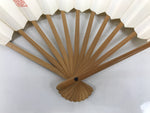 Japanese Paper Folding Fan Sensu Vtg Bamboo Frame Calligraphy Black 4D929