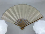 Japanese Paper Folding Fan Sensu Vtg Bamboo Frame Calligraphy Black 4D929
