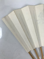 Japanese Paper Folding Fan Sensu Vtg Bamboo Frame Calligraphy Black 4D929