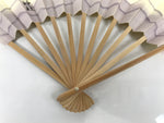 Japanese Paper Folding Fan Sensu Vtg Bamboo Frame Calligraphy Black 4D939