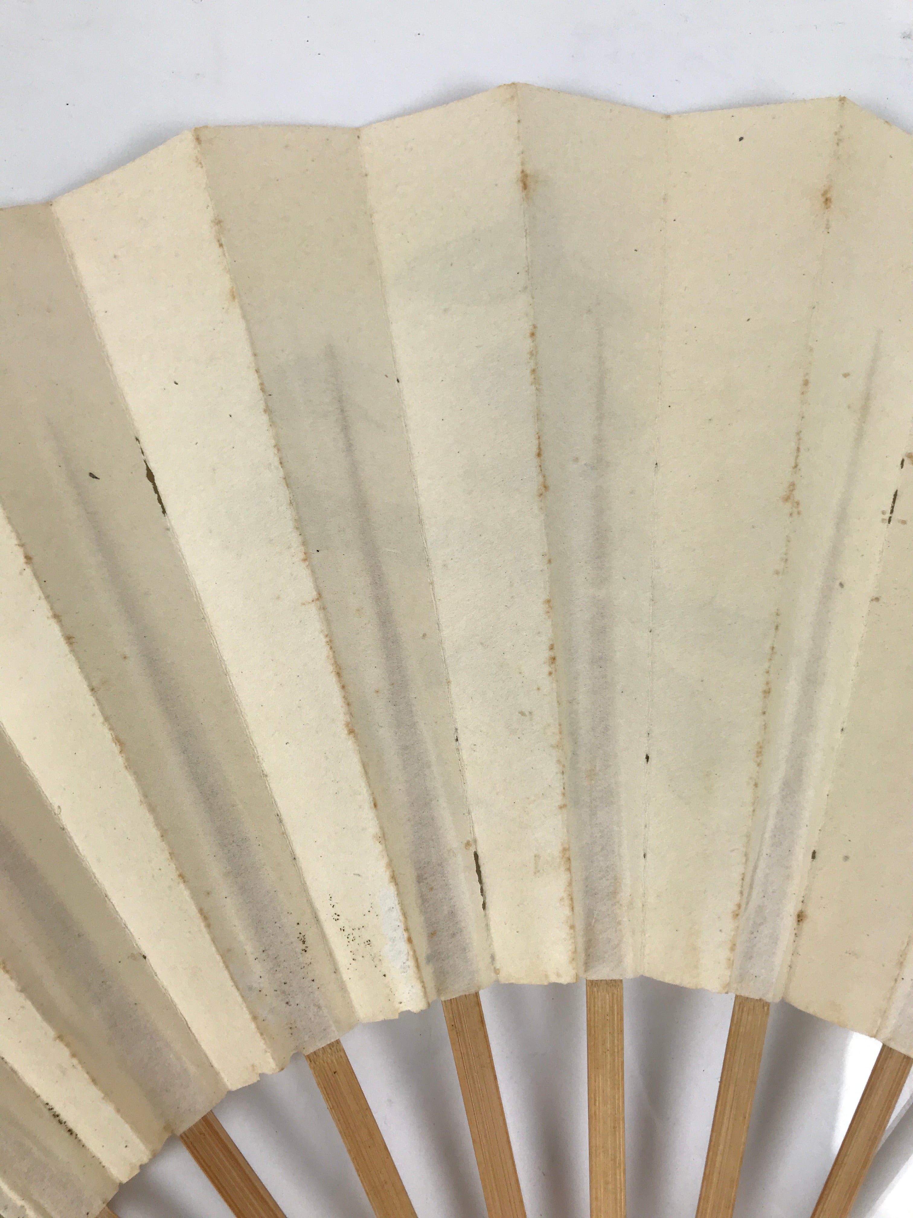 Japanese Paper Folding Fan Sensu Vtg Bamboo Frame Calligraphy Kotobuki 4D926