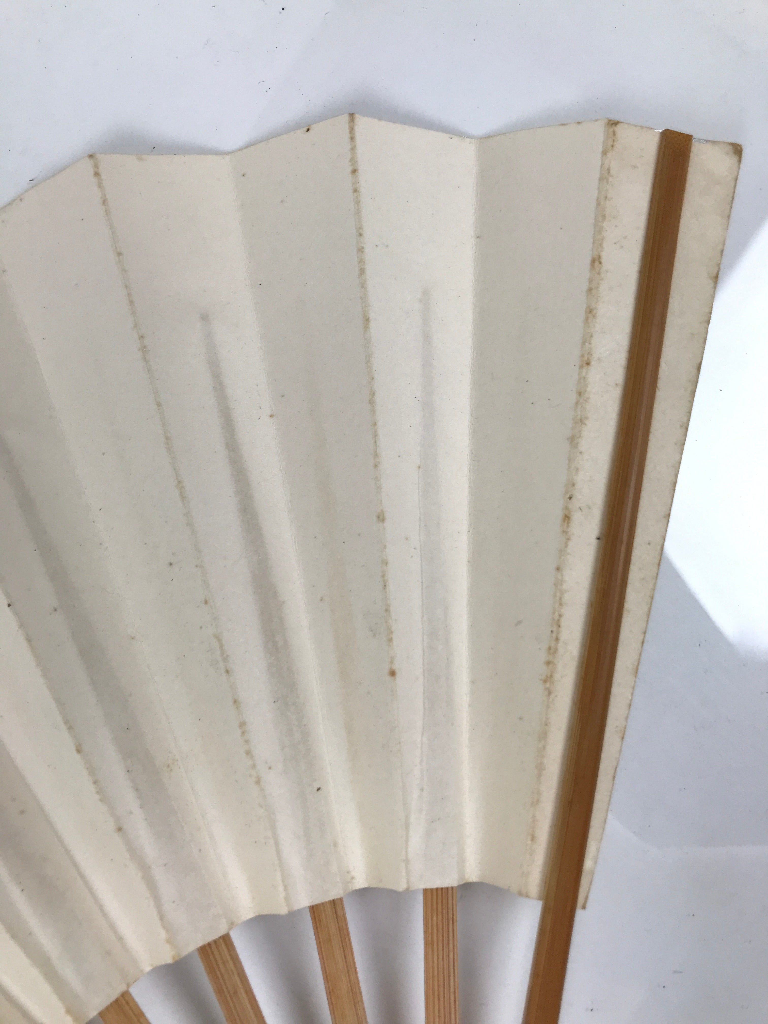 Japanese Paper Folding Fan Sensu Vtg Bamboo Frame Calligraphy Kotobuki 4D927