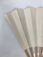 Japanese Paper Folding Fan Sensu Vtg Bamboo Frame Calligraphy Kotobuki 4D927