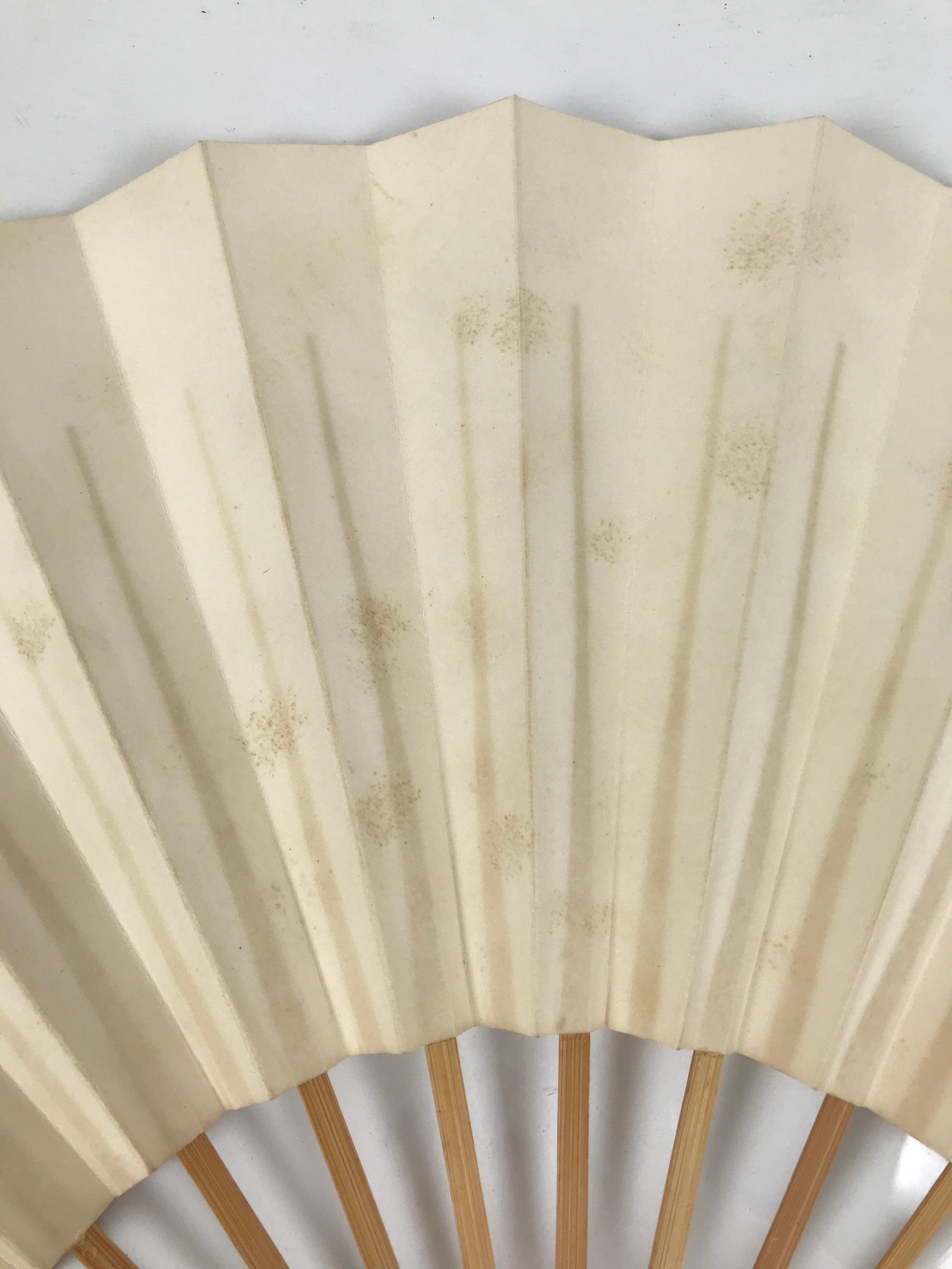 Japanese Paper Folding Fan Sensu Vtg Bamboo Frame Calligraphy New Year 4D925