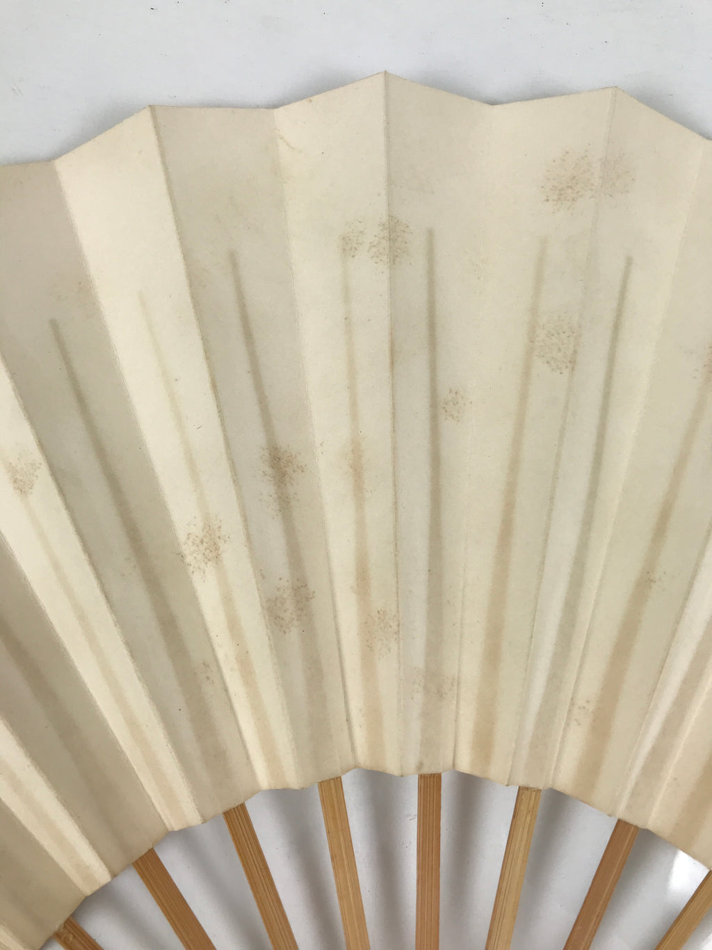 Japanese Paper Folding Fan Sensu Vtg Bamboo Frame Calligraphy New Year 4D925