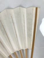 Japanese Paper Folding Fan Sensu Vtg Bamboo Frame Calligraphy Poem Black 4D930