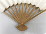 Japanese Paper Folding Fan Sensu Vtg Bamboo Frame Calligraphy Wa Black 4D928