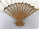 Japanese Paper Folding Fan Sensu Vtg Bamboo Frame Calligraphy Wa Black 4D928