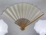 Japanese Paper Folding Fan Sensu Vtg Bamboo Frame Calligraphy Wa Black 4D928