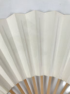 Japanese Paper Folding Fan Sensu Vtg Bamboo Frame Calligraphy Wa Black 4D928