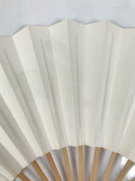 Japanese Paper Folding Fan Sensu Vtg Bamboo Frame Calligraphy Wa Black 4D928