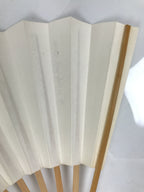 Japanese Paper Folding Fan Sensu Vtg Bamboo Frame Calligraphy Wa Black 4D928