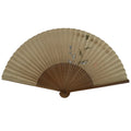 Japanese Paper Folding Fan Sensu Vtg Bamboo Frame Flowers Silver Flag 4D849