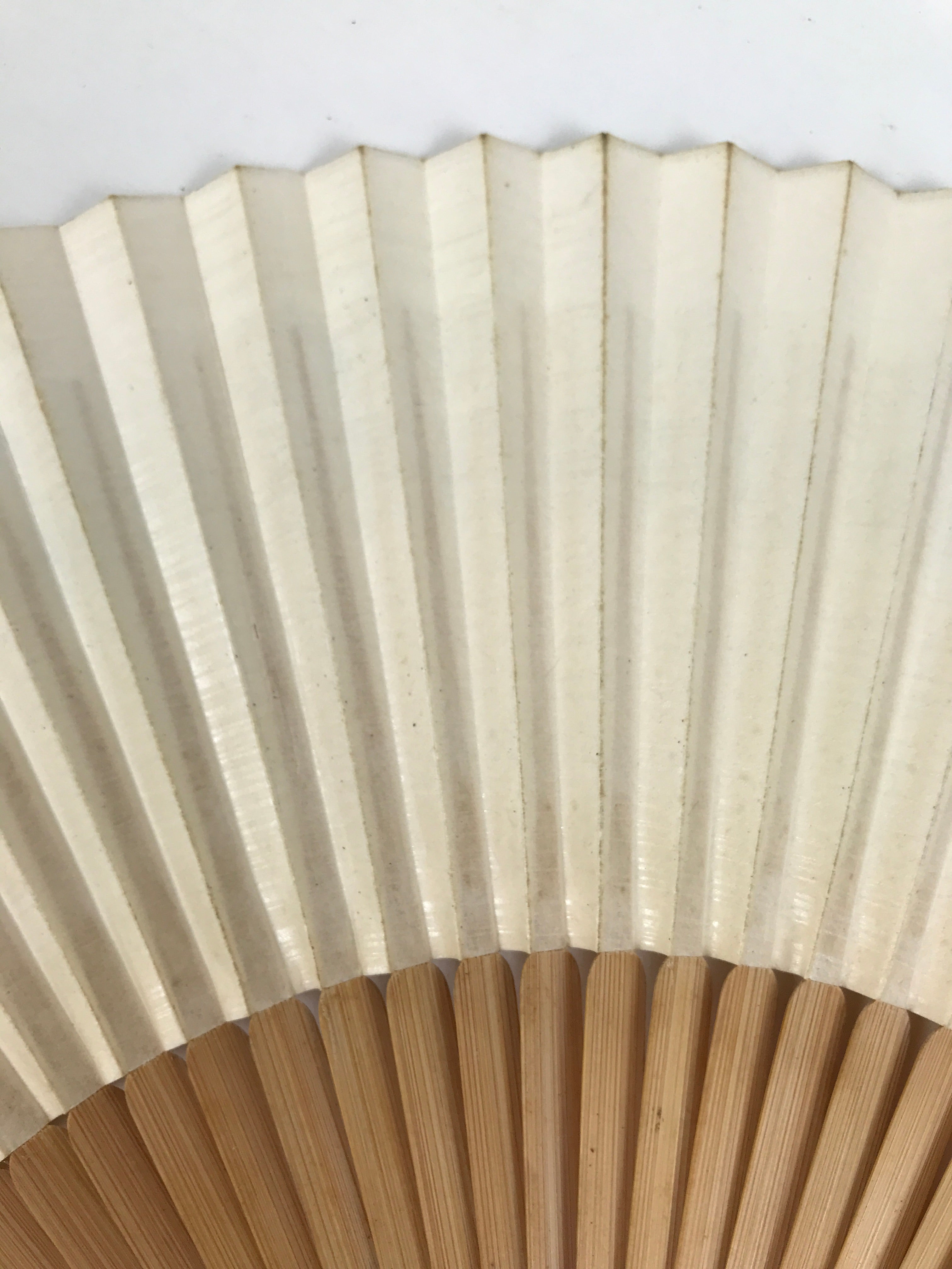 Japanese Paper Folding Fan Sensu Vtg Bamboo Frame Hyotan Gourd Pattern 4D904