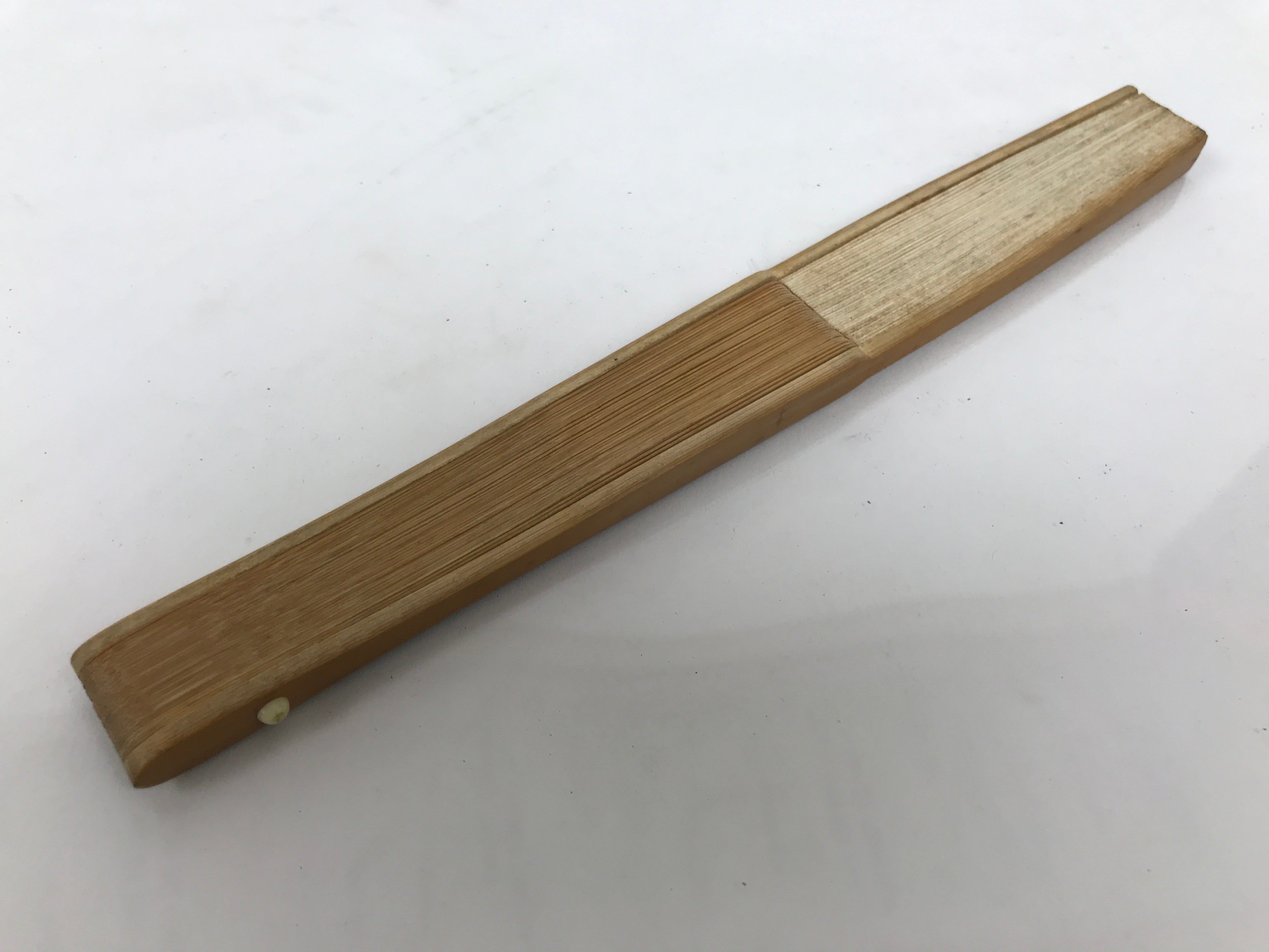 Japanese Paper Folding Fan Sensu Vtg Bamboo Frame Hyotan Gourd Pattern 4D904