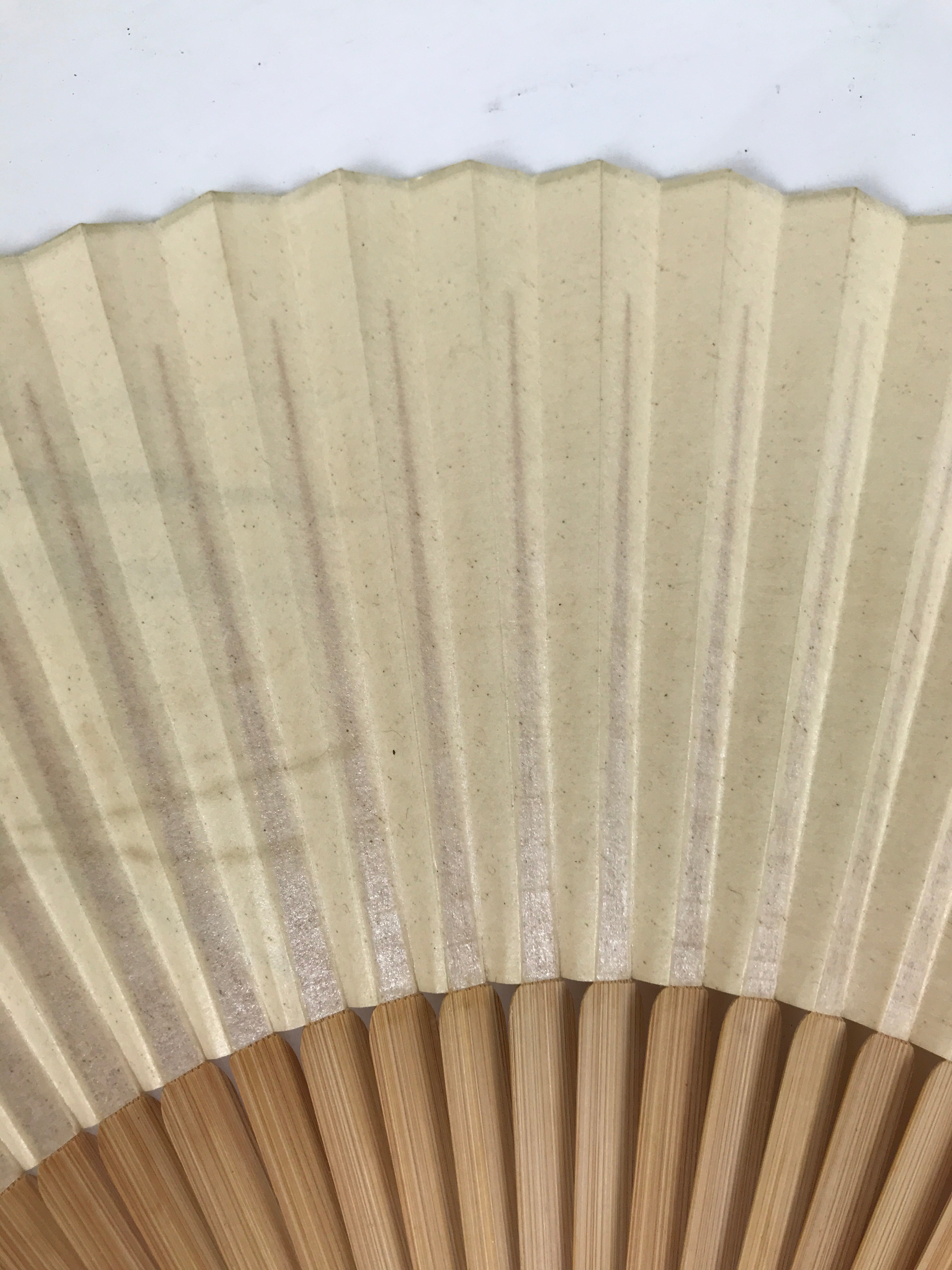 Japanese Paper Folding Fan Sensu Vtg Bamboo Frame Ise Ebi Shrimp Plants 4D897