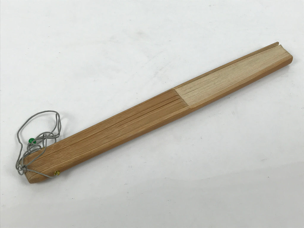 Japanese Paper Folding Fan Sensu Vtg Bamboo Frame Ise Ebi Shrimp Plants 4D897
