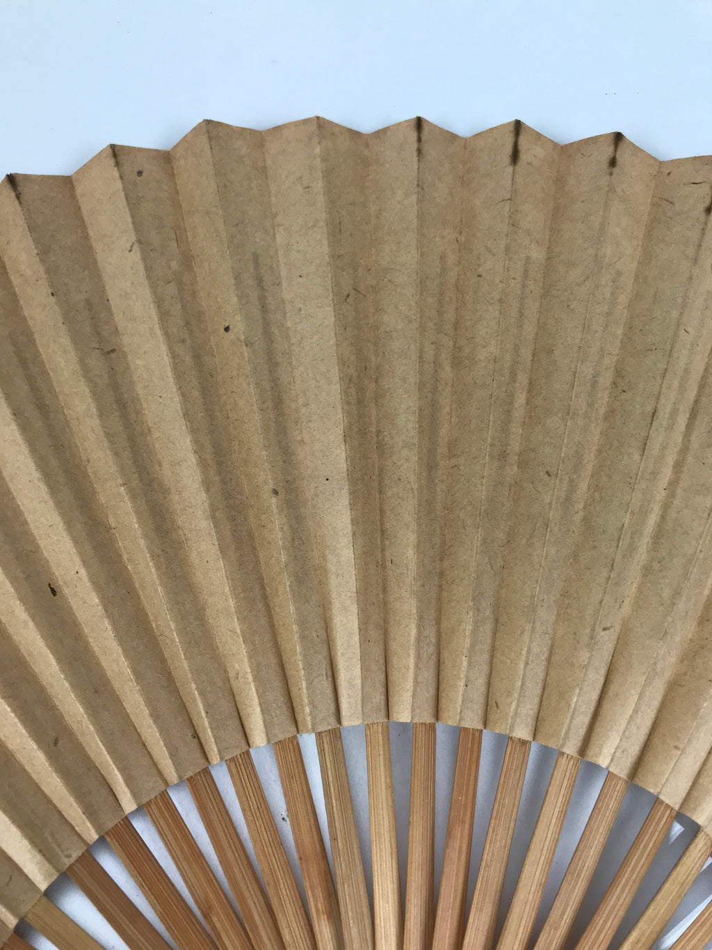 Japanese Paper Folding Fan Sensu Vtg Bamboo Frame Mountain Painting Black 4D931