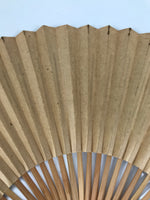 Japanese Paper Folding Fan Sensu Vtg Bamboo Frame Mountain Painting Black 4D931