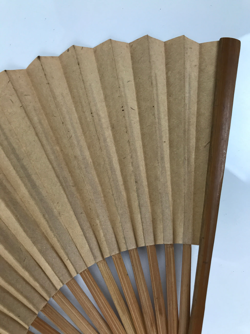 Japanese Paper Folding Fan Sensu Vtg Bamboo Frame Mountain Painting Black 4D931