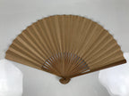 Japanese Paper Folding Fan Sensu Vtg Bamboo Frame Mountain Painting Black 4D931
