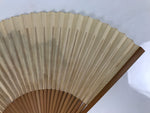 Japanese Paper Folding Fan Sensu Vtg Bamboo Frame Mountain Painting Print 4D914