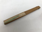Japanese Paper Folding Fan Sensu Vtg Bamboo Frame Riverside Boats Green 4D975