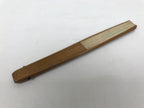 Japanese Paper Folding Fan Sensu Vtg Bamboo Frame Riverside Boats Green 4D975