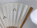 Japanese Paper Folding Fan Sensu Vtg Bamboo Frame Sakura Petal Water Wave 4D954