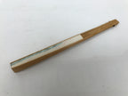 Japanese Paper Folding Fan Sensu Vtg Bamboo Frame Sakura Petal Water Wave 4D954