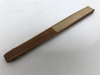 Japanese Paper Folding Fan Sensu Vtg Bamboo Frame Simple Blank Beige 4D883