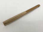 Japanese Paper Folding Fan Sensu Vtg Bamboo Frame Simple Blank Beige Silver 5D11