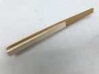 Japanese Paper Folding Fan Sensu Vtg Bamboo Frame Simple Blank White 4D887