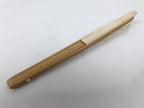 Japanese Paper Folding Fan Sensu Vtg Bamboo Frame Simple Blank White 4D887