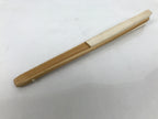 Japanese Paper Folding Fan Sensu Vtg Bamboo Frame Simple Blank White 4D889