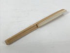 Japanese Paper Folding Fan Sensu Vtg Bamboo Frame Simple Blank White 4D948