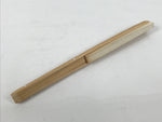 Japanese Paper Folding Fan Sensu Vtg Bamboo Frame Simple Blank White 4D948