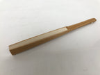 Japanese Paper Folding Fan Sensu Vtg Bamboo Frame Simple Blank White 4D950