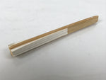 Japanese Paper Folding Fan Sensu Vtg Bamboo Frame Simple Blank White 4D951