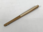 Japanese Paper Folding Fan Sensu Vtg Bamboo Frame Simple Plain Blank Beige 5D8