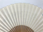 Japanese Paper Folding Fan Sensu Vtg Bamboo Frame Village Calligraphy 4D937