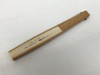 Japanese Paper Folding Fan Sensu Vtg Bamboo Frame White Calligraphy Kanji 5D33