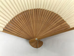 Japanese Paper Folding Fan Sensu Vtg Bamboo Frame Wisteria Flower Color 4D932